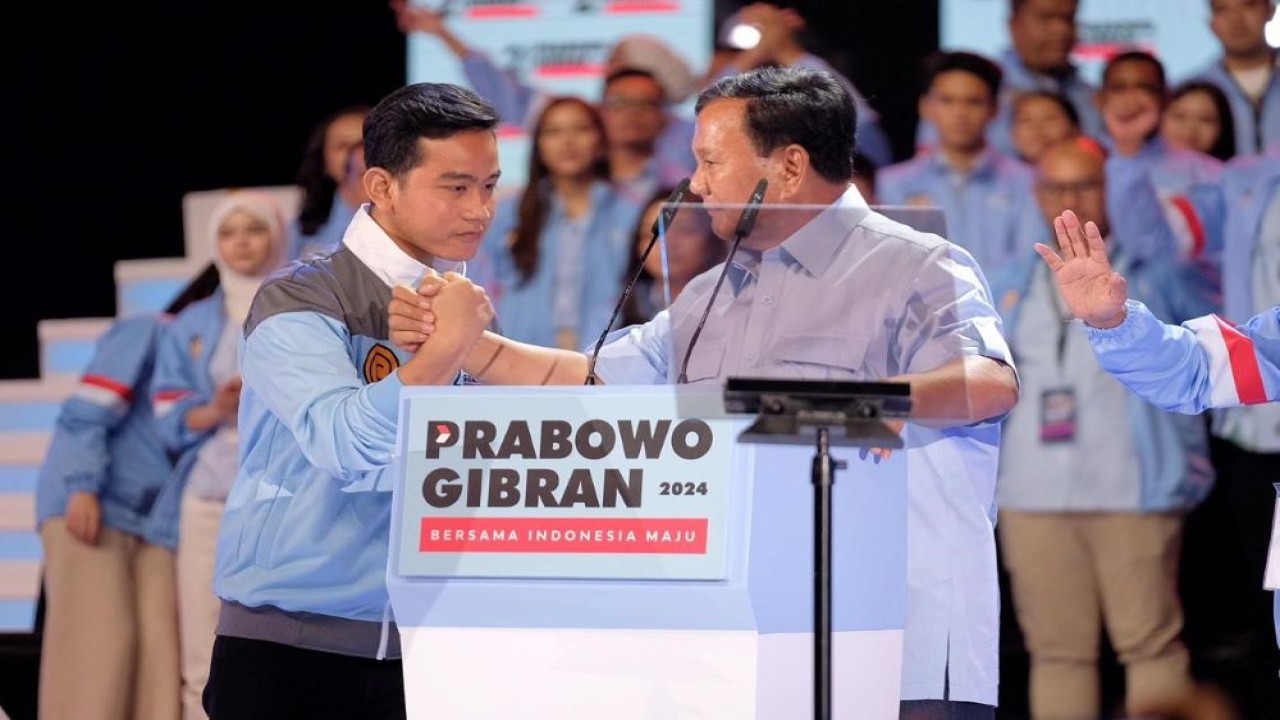 Pasangan nomor urut 02, Prabowo Subianto dan Gibran Rakabuming Raka berhasil menguasai suara di kandang Banteng, atau basis PDI Perjuangan, di Jawa Tengah dan Bali. (Istimewa)