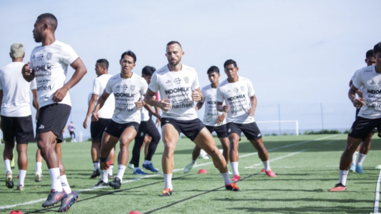 Skuad Bali United jalani latihan jelang menghadapi Persis Solo