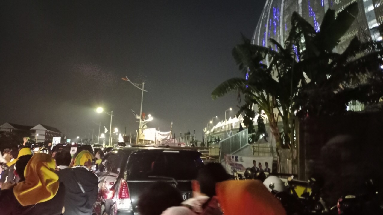 Suasana di JIS kampanye Akbar Anies Baswedan dan Muhaimi Iskandar. (foto: nusantaratv.com/Arfa Gandhi)