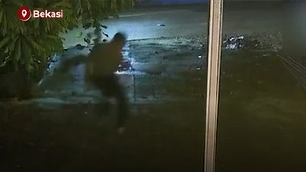 Tangkap layar - Salah satu anggota TNI mengejar Begal (Sumber: Tiktok)