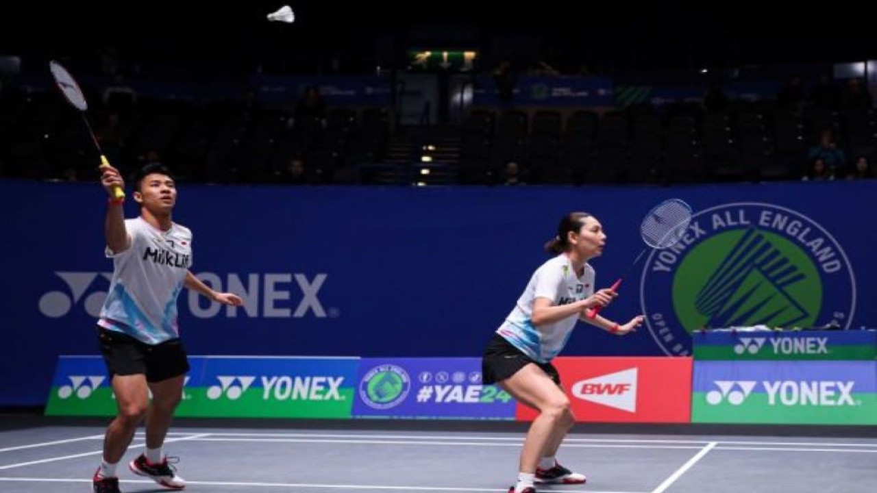 Ganda campuran Indonesia Dejan Ferdinansyah/Gloria Emahuelle Widjaja siap memainkan laga perempat final All England 2024 berjumpa dengan wakil China Zheng Si Wei/Huang Ya Qiong, pada Jumat (15/3/2024). (Foto: Istimewa)