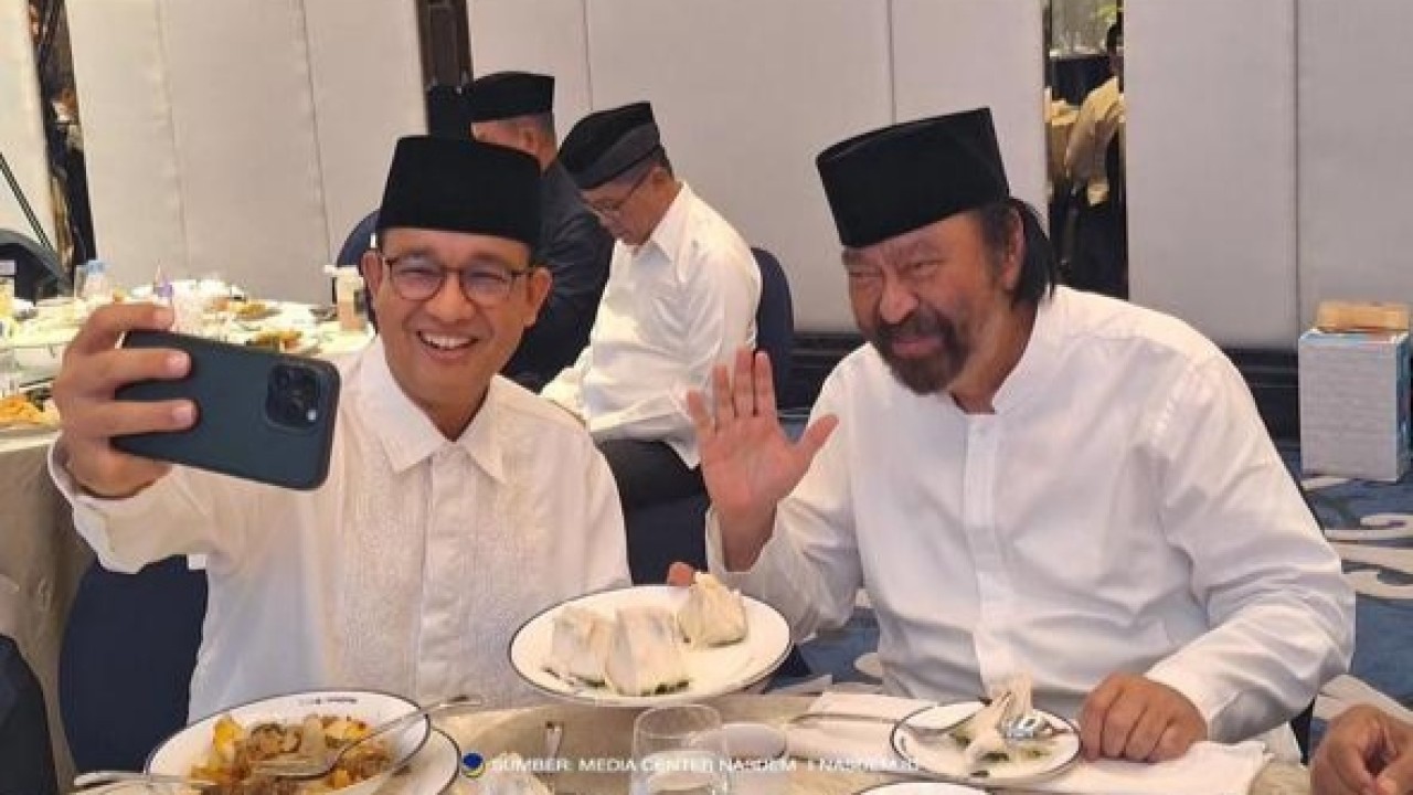 Capres nomor urut 1 Anies Baswedan dan Ketua Umum Partai NasDem Surya Paloh. (Instagram)