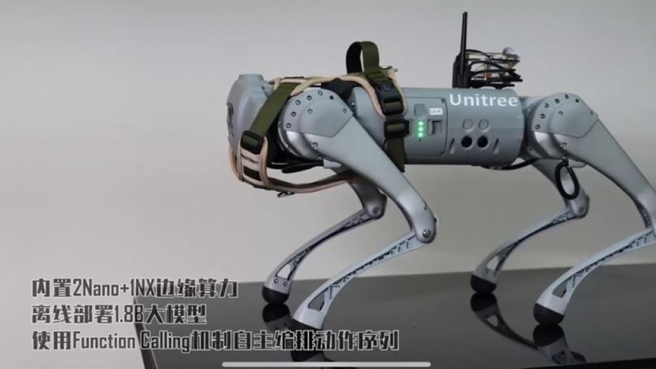 Tim dari Universitas Politeknik Northwestern China menciptakan terobosan dalam kecerdasan buatan dengan pengembangan anjing pemandu robotik. (Foto: People's Daily)