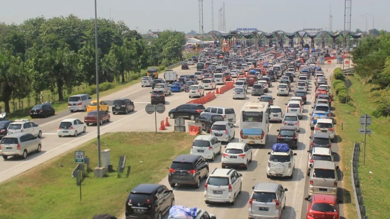 Kepadatan arus mudik Lebaran 2024. (Antara)
