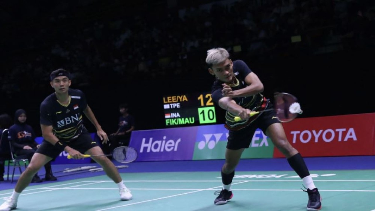 Duet ganda putra Indonesia Bagas Maulana/Muhammad Shohibul Fikri saat tampil di ajang Thailand Master 2024. (Foto: Humas PP PBSI)