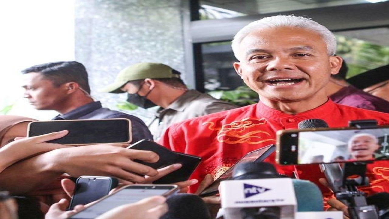 Calon Presiden RI Ganjar Pranowo. ANTARA FOTO/Asprilla Dwi Adha/nym/pri.