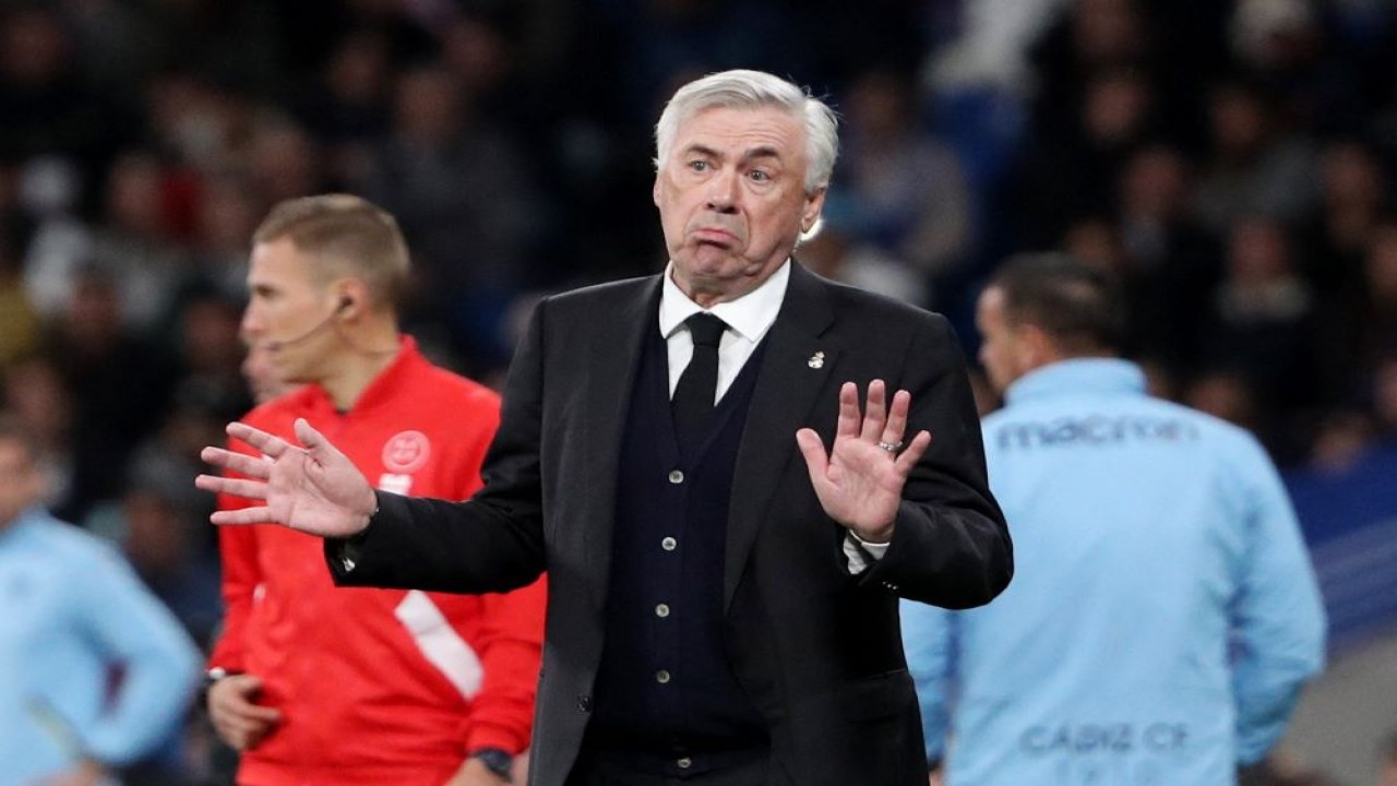 Pelatih Real Madrid Carlo Ancelloti. (Foto: Reuters)