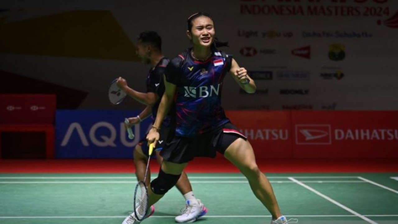 Pasangan ganda campuran Indonesia Rehan Naufal Kusharjanto/Lisa Ayu Kusumawati. (Foto: ANTARA FOTO/Aditya Pradana Putra/wpa)