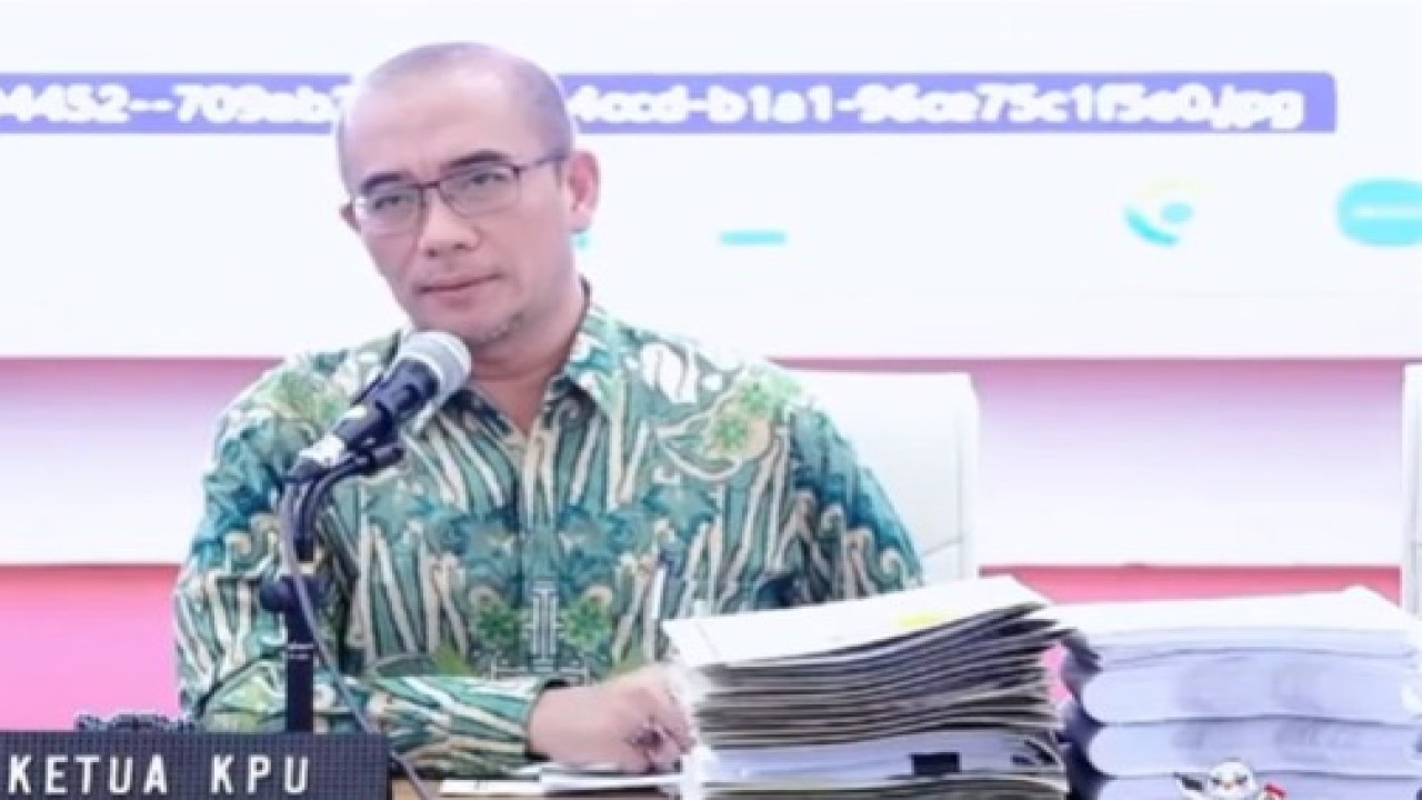 Ketua KPU RI Hasyim Asy'ari. (Foto: Tangkap layar TikTok/story.ngawur7)