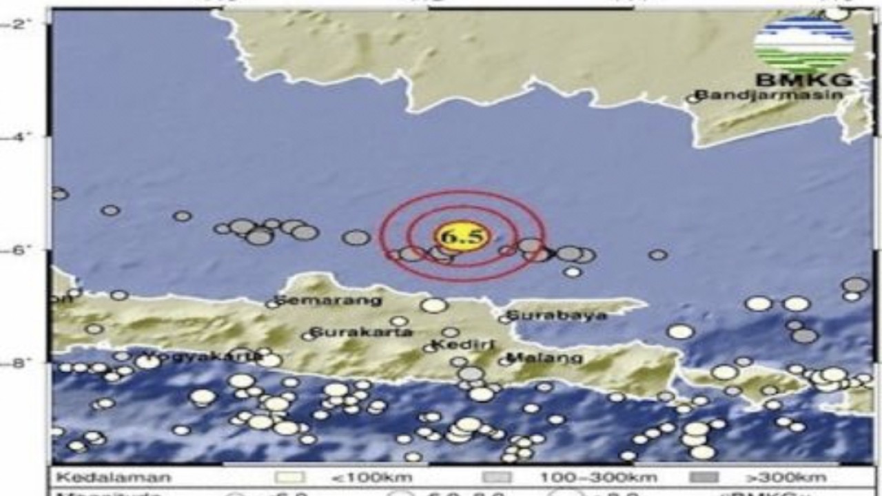 Info BMKG gempa di laut Jawa hari ini