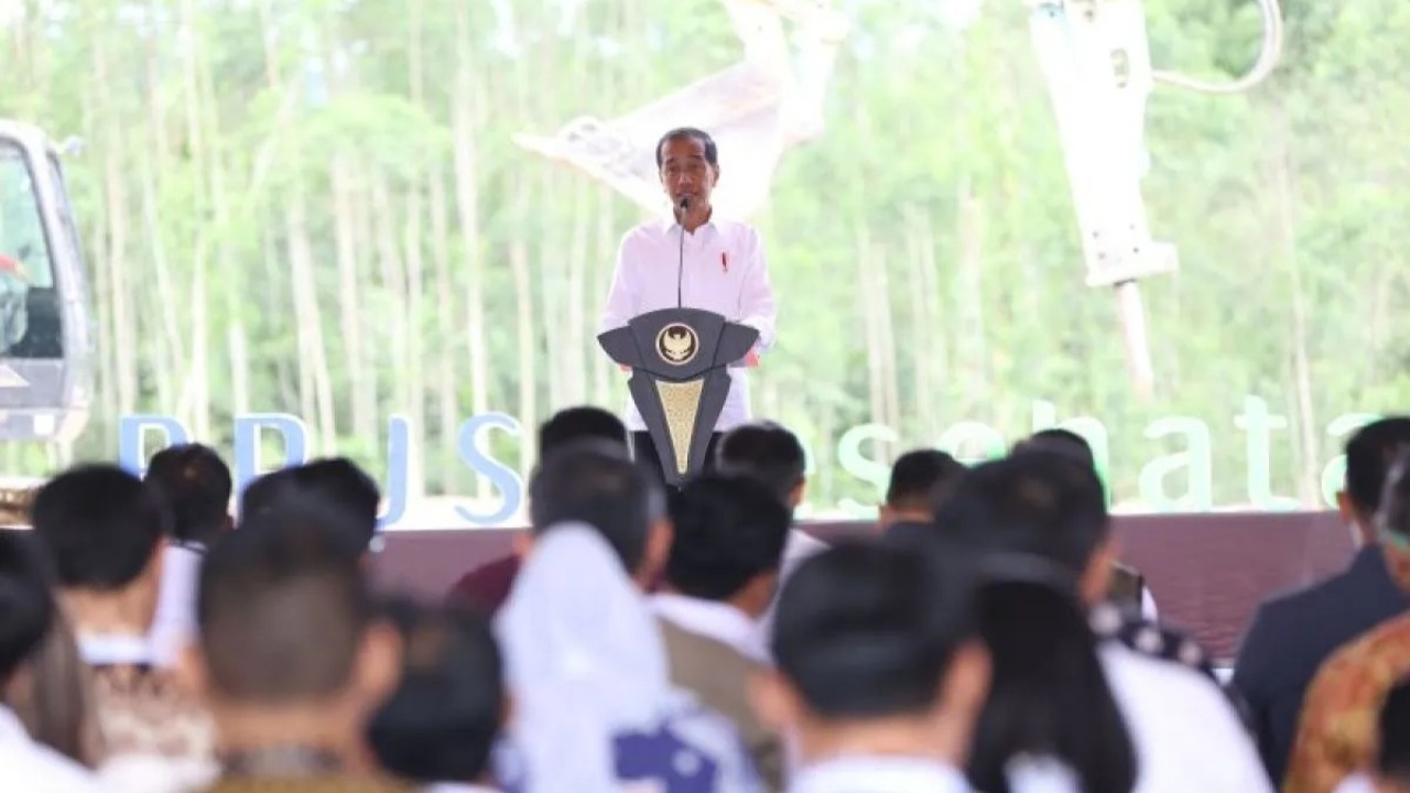 Presiden Jokowi di IKN. (Antara)