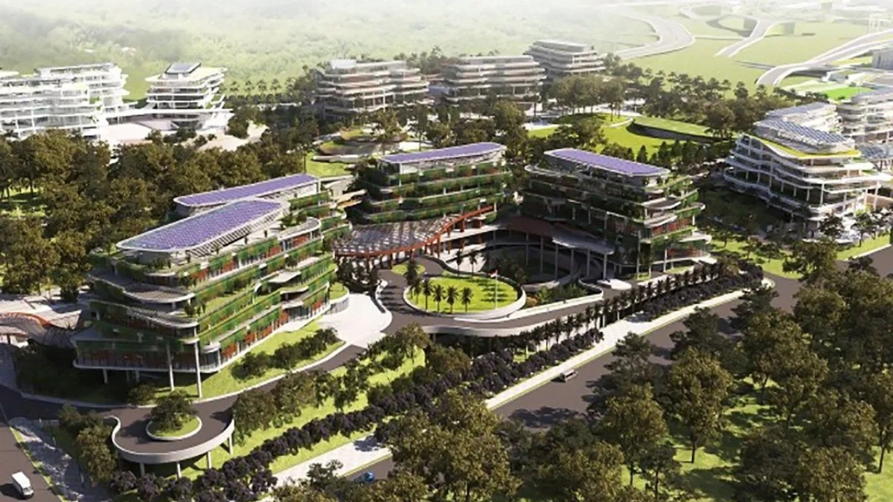 Desain kantor kementerian di IKN. (Antara)