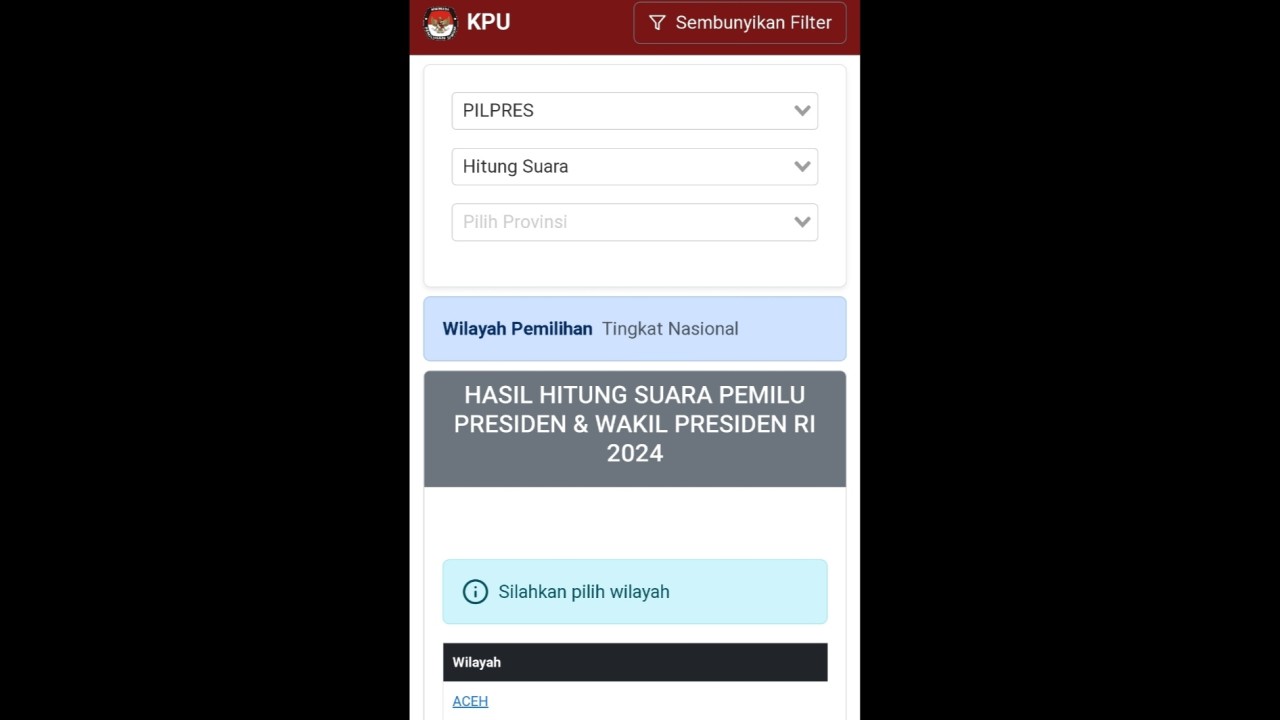 Tampilan Sirekap saat ini.