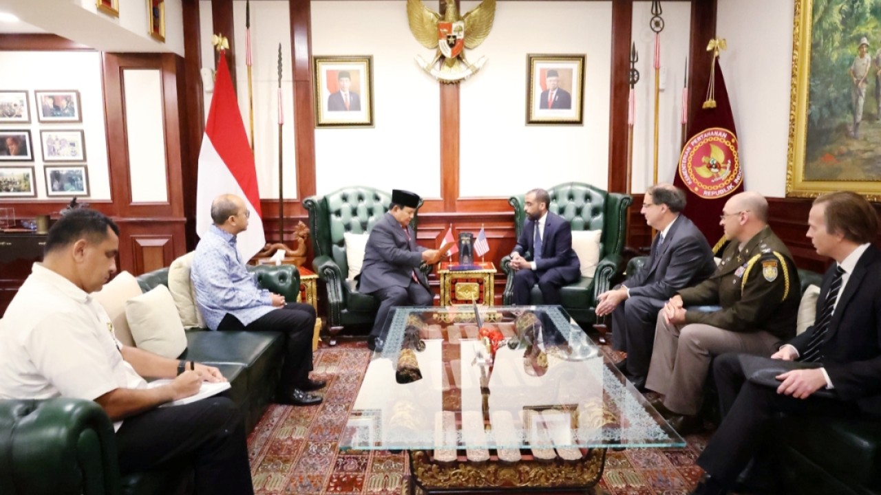 Menhan Prabowo terima kunjungan kehormatan Dubes AS untuk ASEAN/Biro Humas Setjen Kemhan