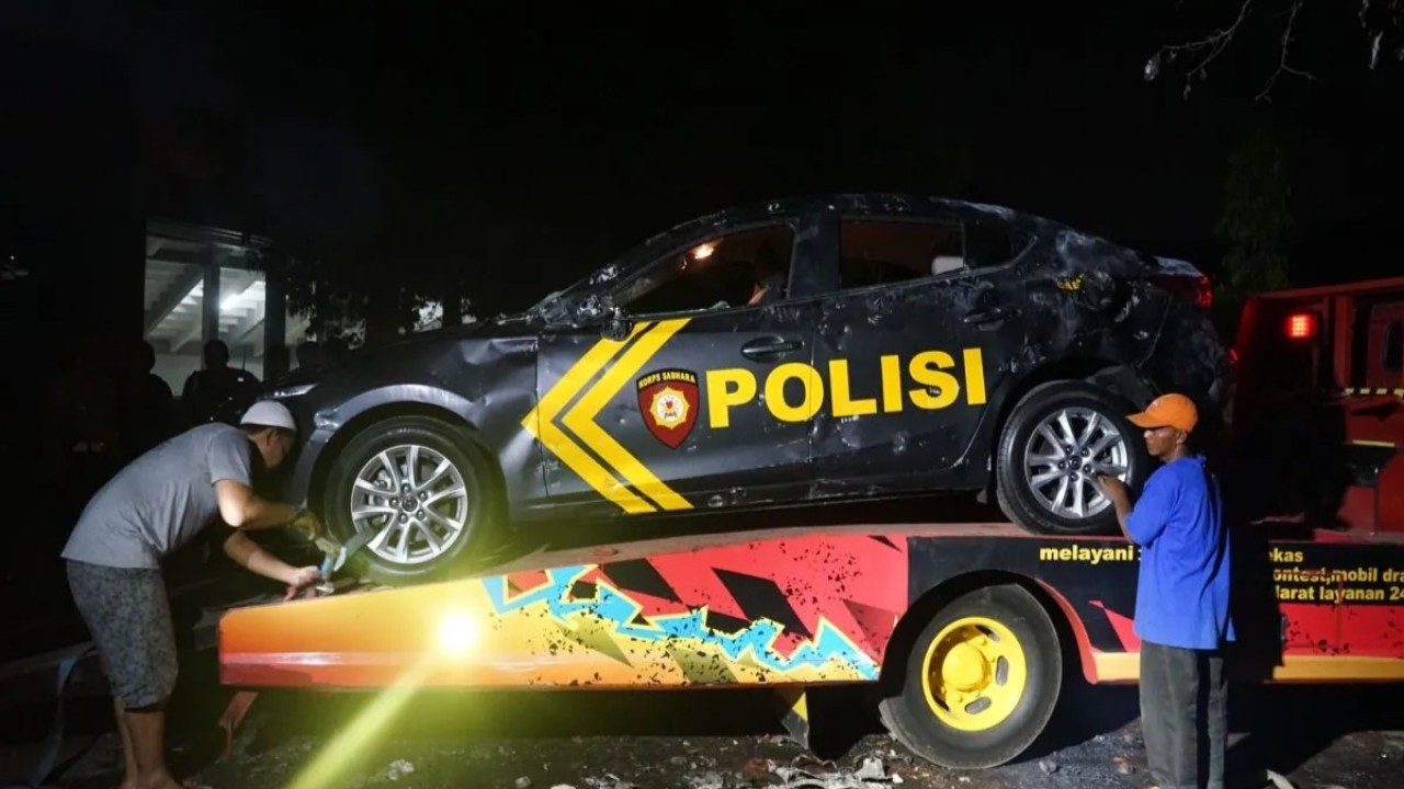 Ilustrasi mobil patroli polisi. (Antara)