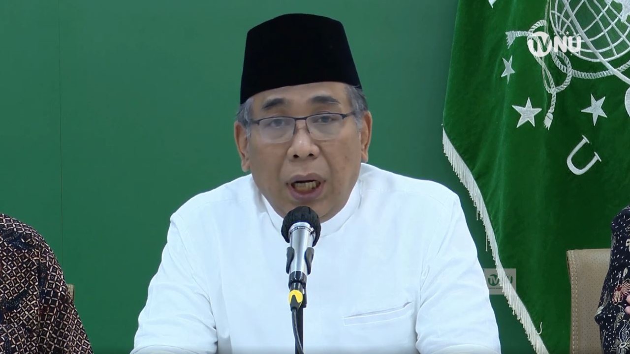 Ketua Umum Pengurus Besar Nahdlatul Ulama (PBNU) Yahya Cholil Staquf