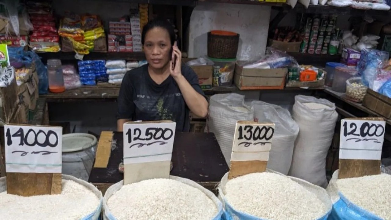 Pedagang beras. (Antara)