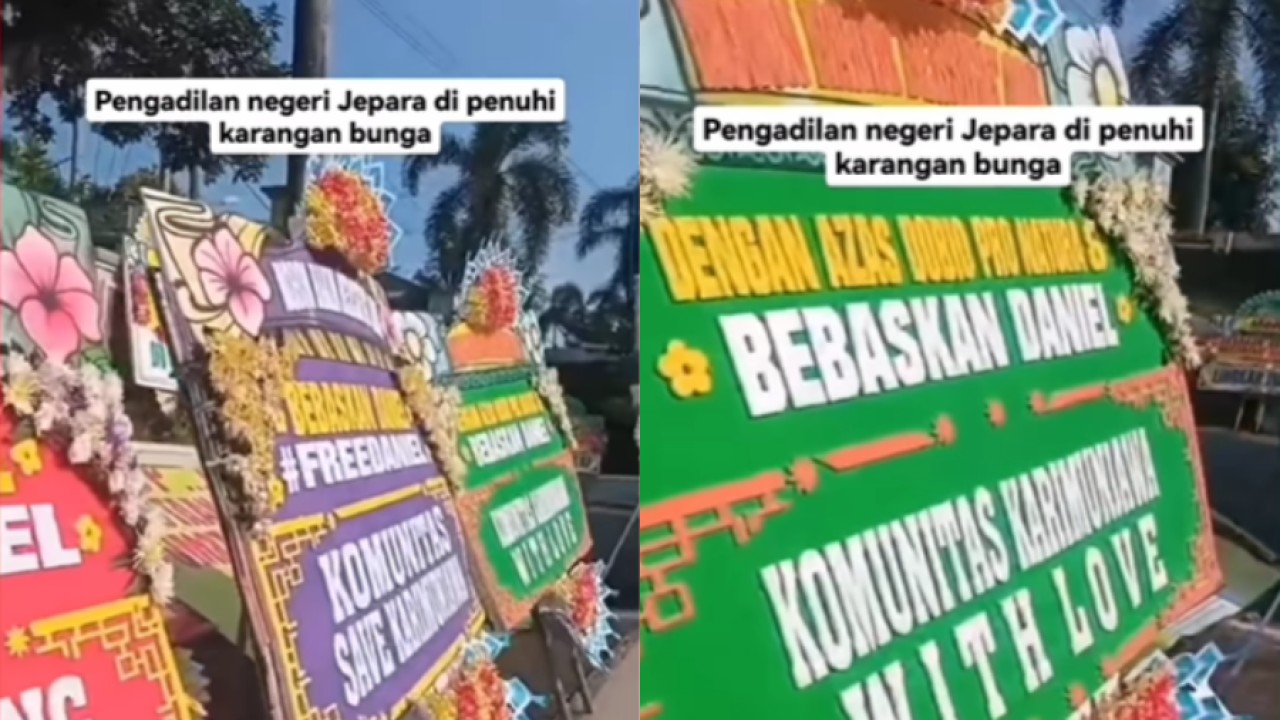 Pengadilan Negeri Jepara Banjir Karangan Bunga (Instagram @lambe_turah)