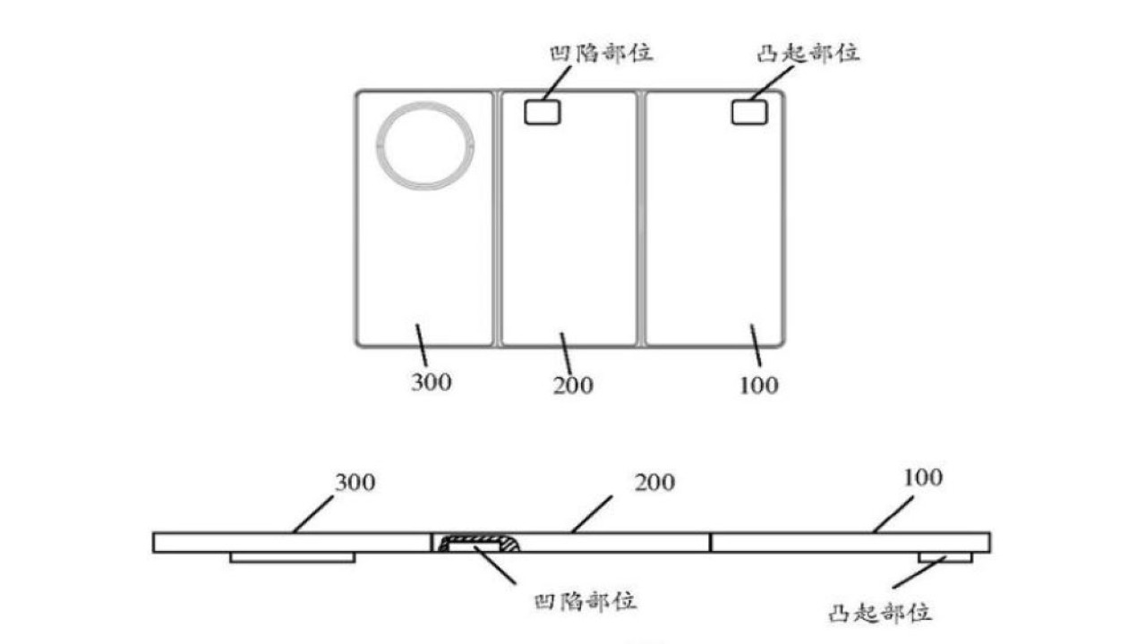 Paten ponsel Huawei dengan layar lipat tiga telah muncul. (Foto: Gizmochina)