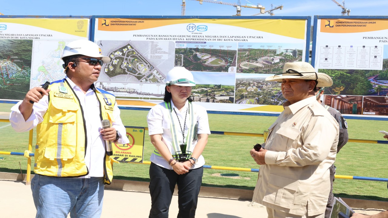 Prabowo Subianto  Melakukan Kunjungan ke Ibu Kota Nusantara