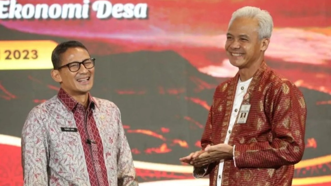 Sandiaga Uno dan Ganjar Pranowo. (Antara)