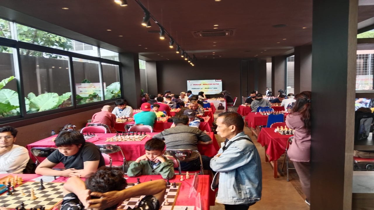 Para pecatur Indonesia bersaing dengan pecatur mancanegara dalam Kejuaraan Catur Percasi-SCUA FIDE RATED 2024/ist