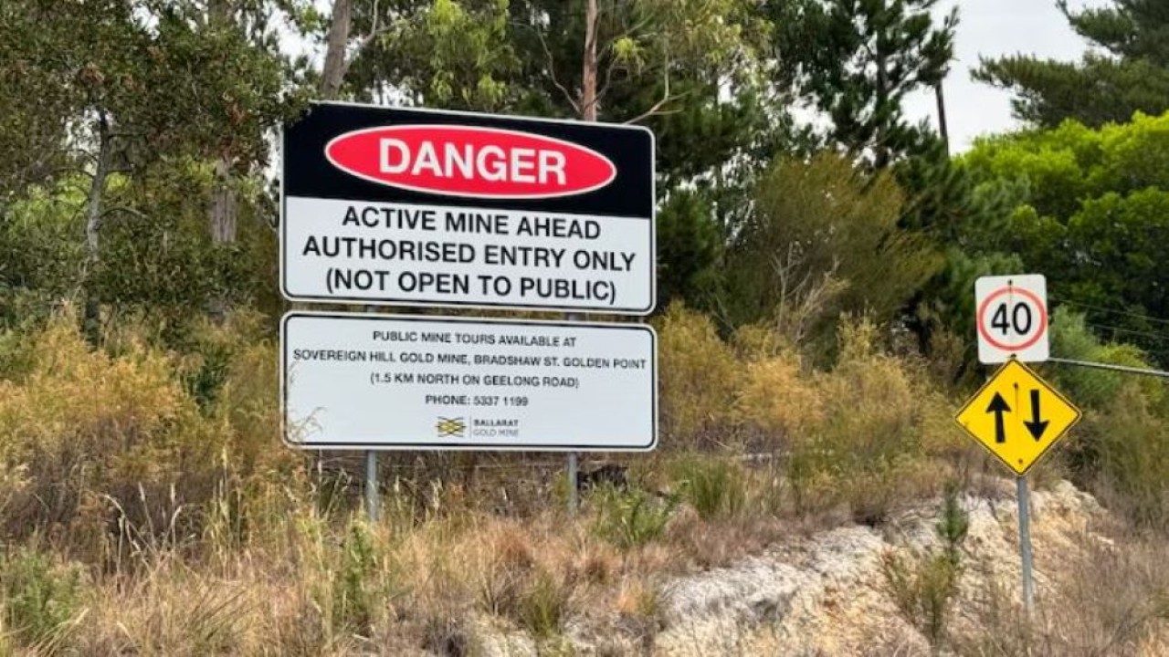Pintu masuk ke tambang di pinggir kota Ballarat. (Foto: Lexie Jeuniewic/abc.net.au)