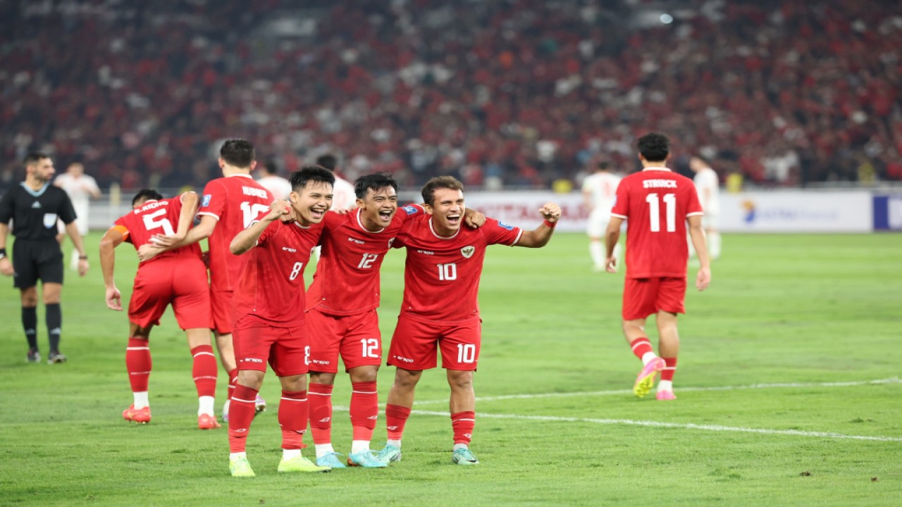 Timnas Indonesia saat mengalahkan Vietnam 1-0 pada babak 2 kualifikasi Piala Dunia 2026 grup F. (dok. PSSI)