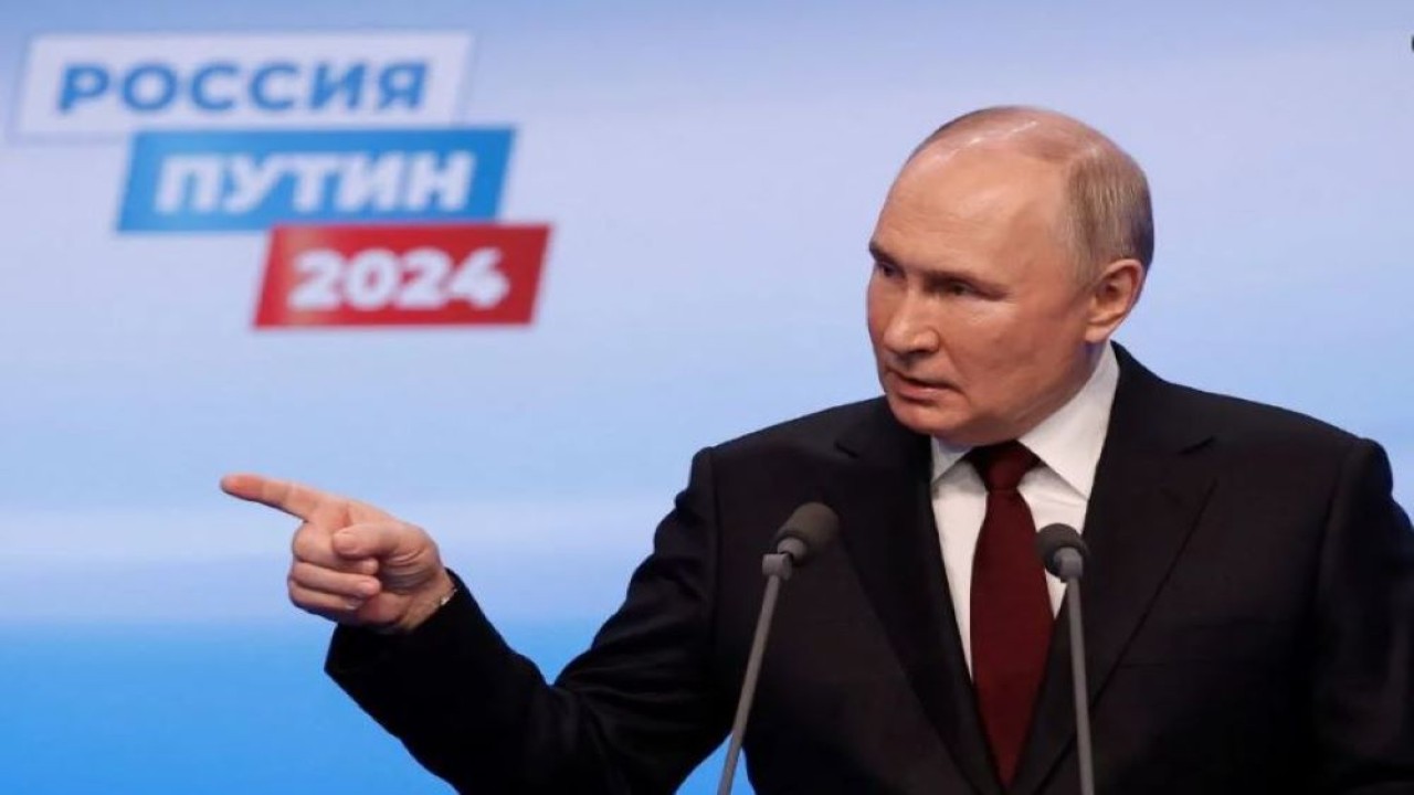 Vladimir Putin memenangkan pemilihan presiden Rusia dengan kemenangan telak. (Foto: Reuters)