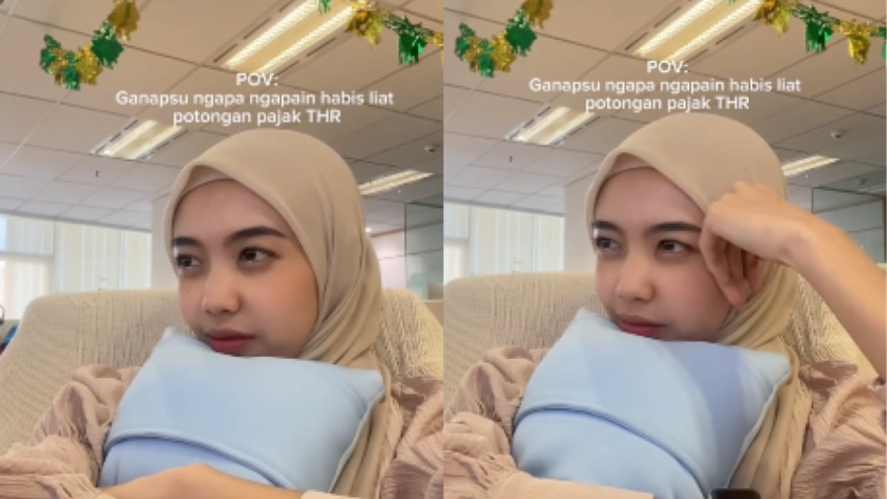 Warganet Heboh THR Miliknya Dipotong Pajak (TikTok @nindahaf)