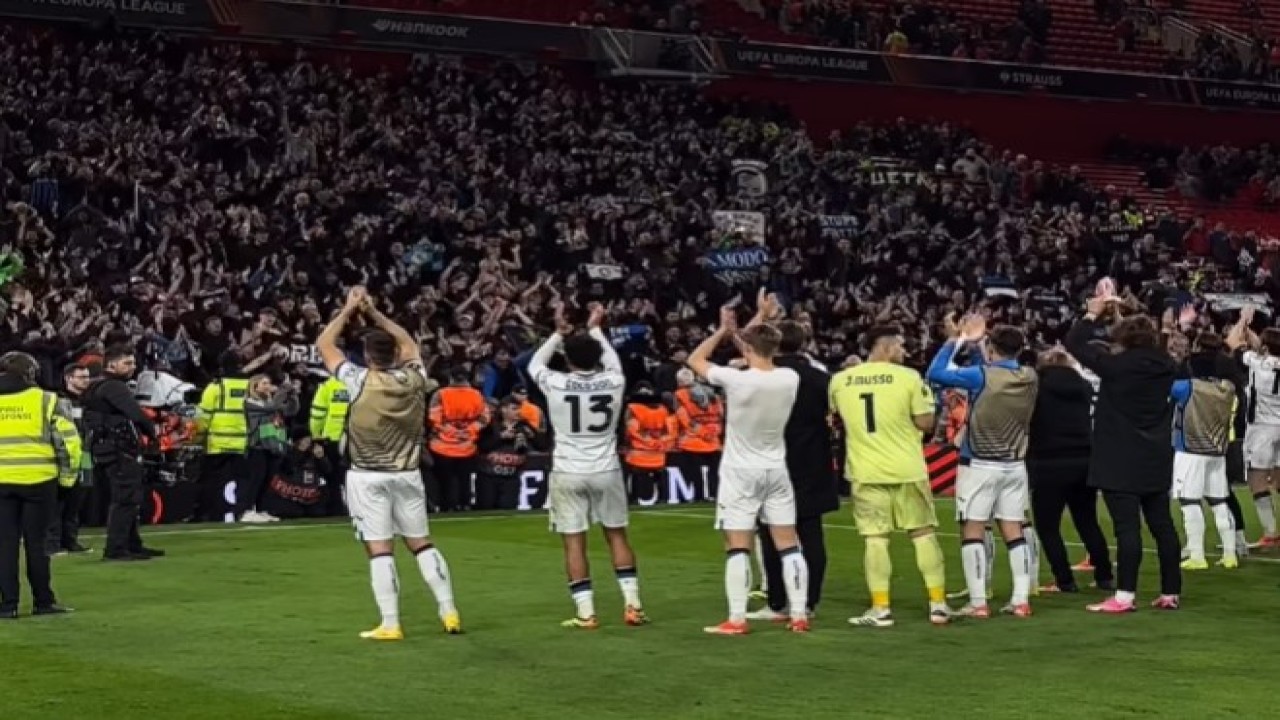Atalanta menang di Anfield pada leg pertama babak perempat final Liga Europa 2023/2024. (Instagram)