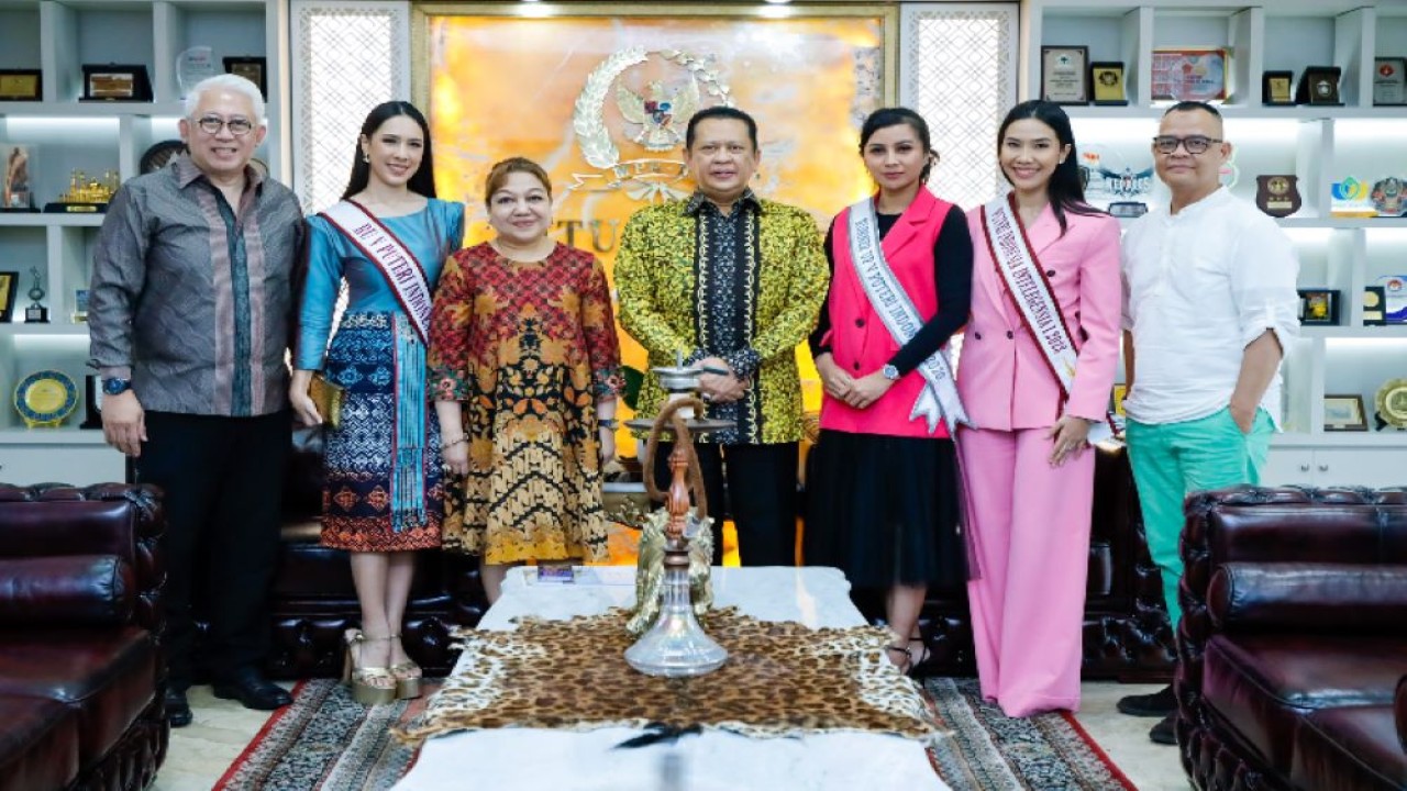Bamsoet usai menerima Dian Natalia Assamady, di Jakarta, Selasa (23/4/24).