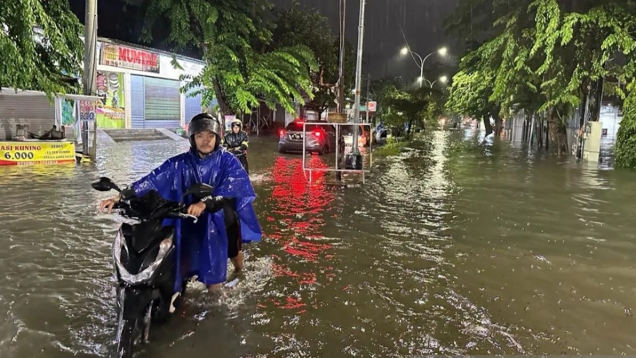 Ilustrasi banjir. (Antara)
