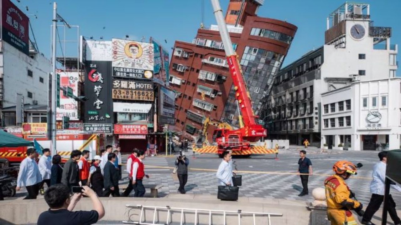 Gempa bumi yang menghantam Taiwan pada Rabu (3/4/2024) pagi waktu setempat, telah menewaskan sedikitnya sembilan orang. (Foto: Reuters)