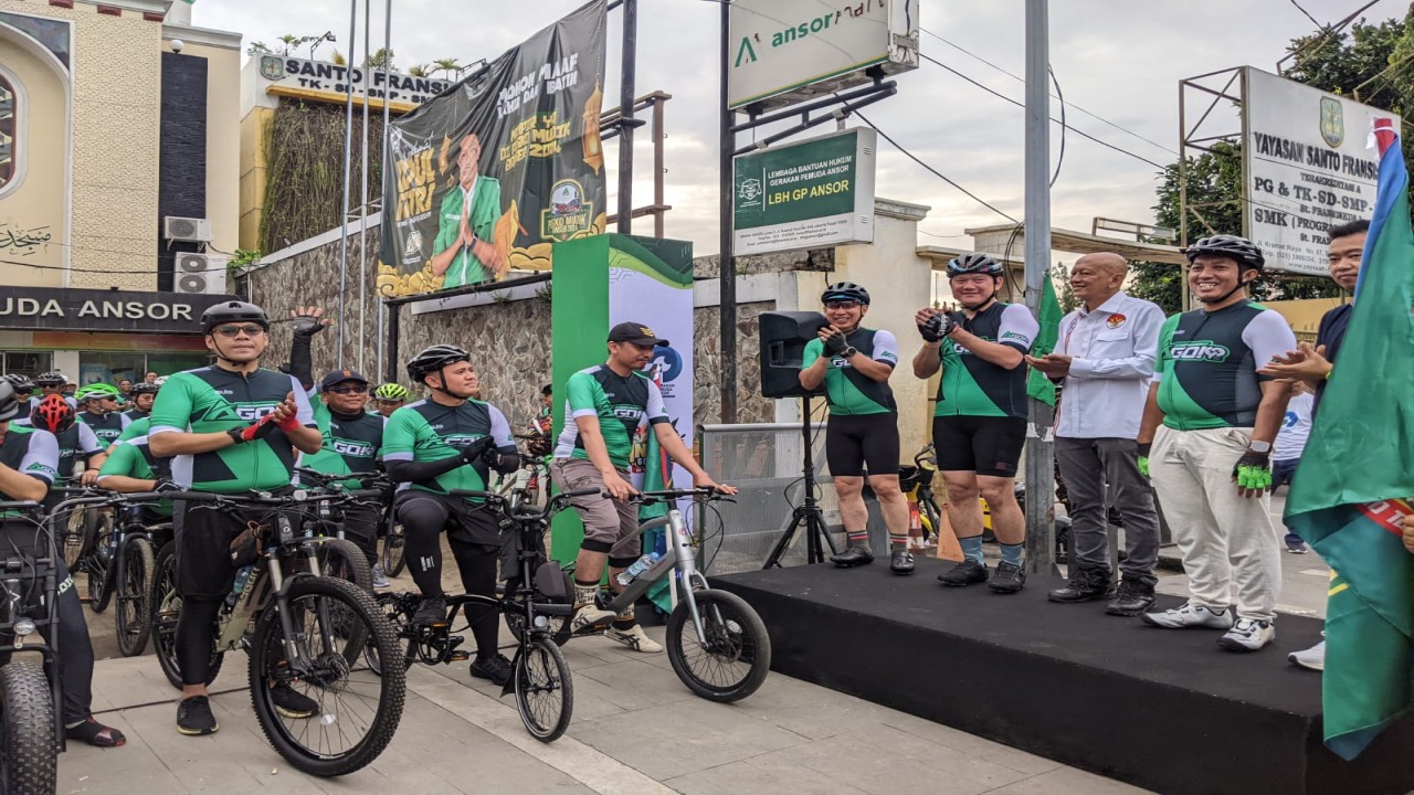 GP Ansor Gelar Gowes Sejauh 90 Km/Muslimin