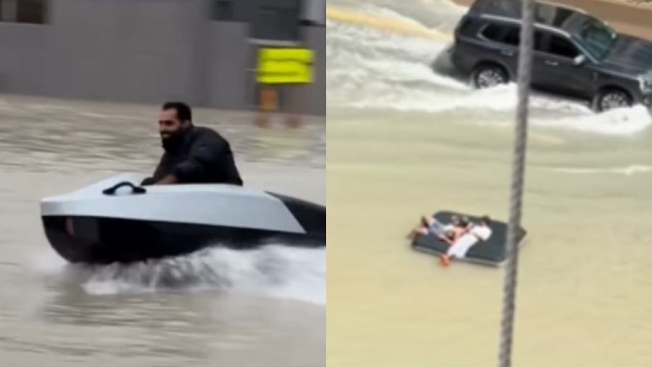 Kompilasi Random Orang Dubai saat Banjir (Instagram)