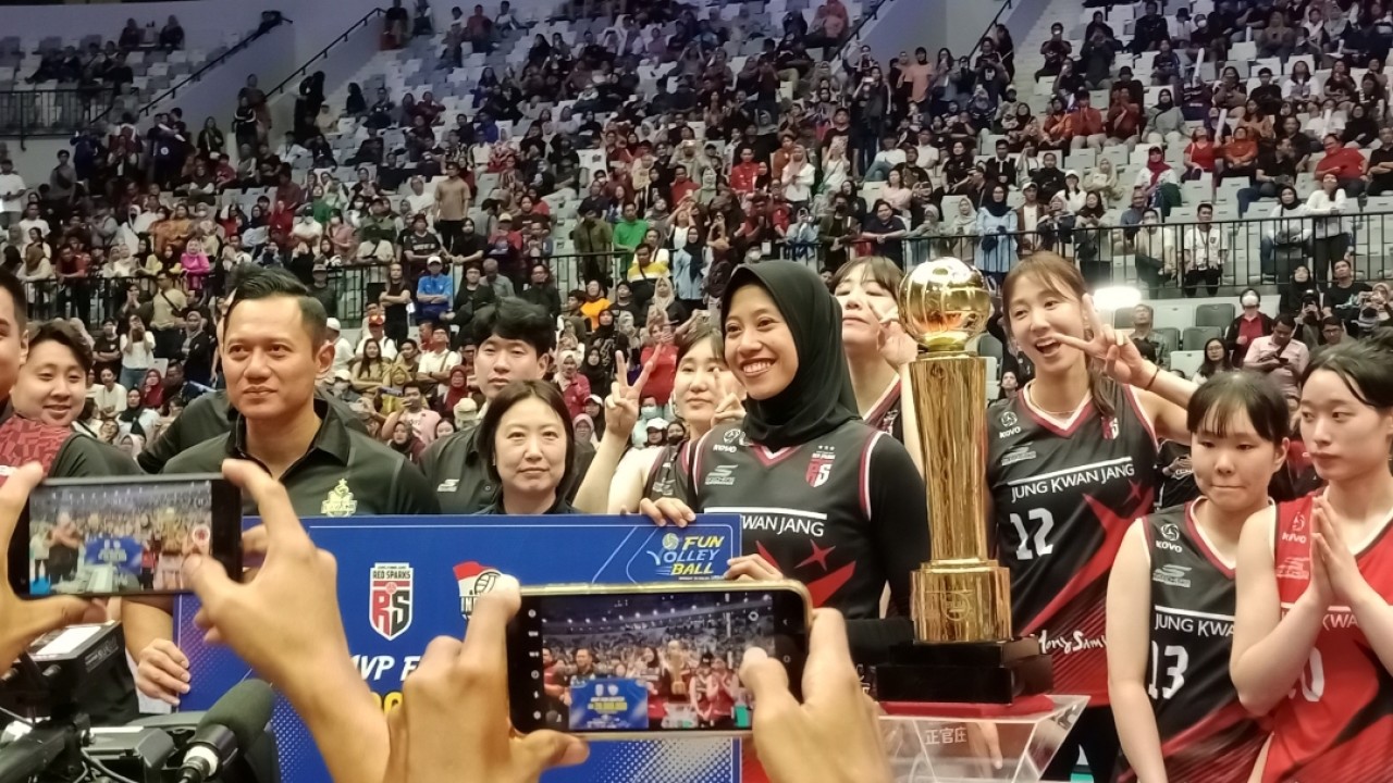 Megawati Hangestri Terpilih sebagai MVP usai laga Indonesia All Star vs Red Sparks