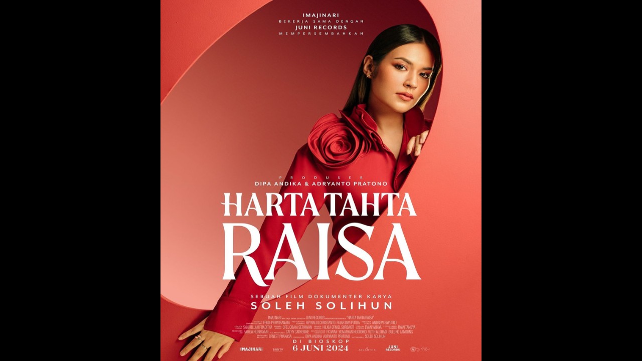 Poster film dokumenter "Harta Tahta Raisa". (Foto: Instagram @raisa6690 @imajinari.id)