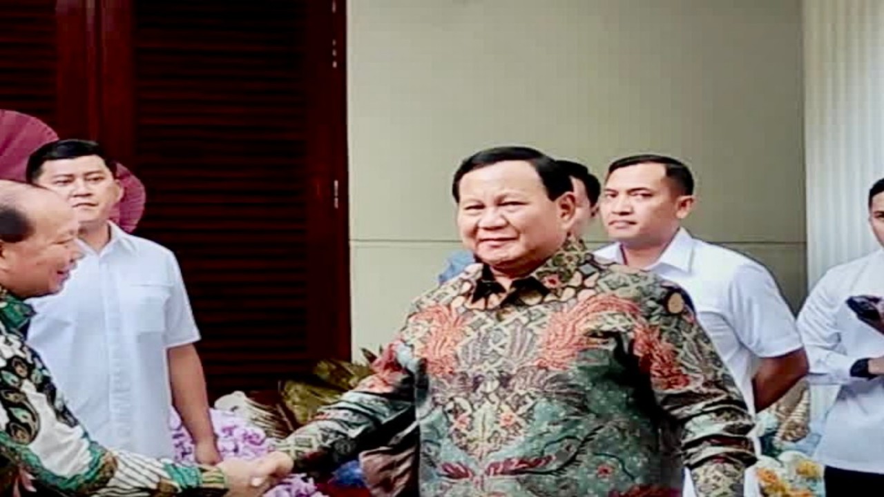 Prabowo Subianto menggelar open house Idul Fitri 1445 Hijriah di kediamannya di Kertanegara 4, Kebayoran Baru, Jakarta Selatan pada Rabu (10/4/2024)/ist