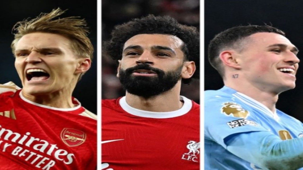 Martin Ødegaard, Mohamed Salah, Phil Foden (Instagram @premierleague)