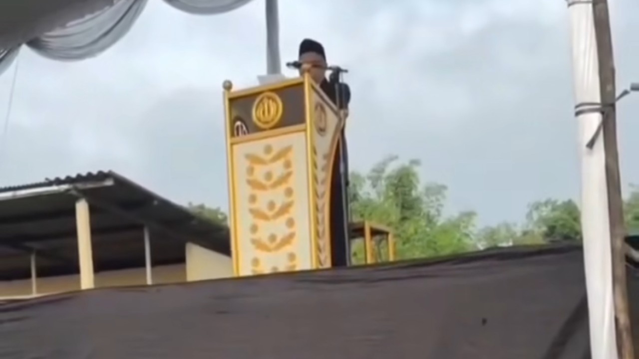 Salat id di Bantul yang ceramahnya bahas kecurangan Pilpres 2024. (Instagram)