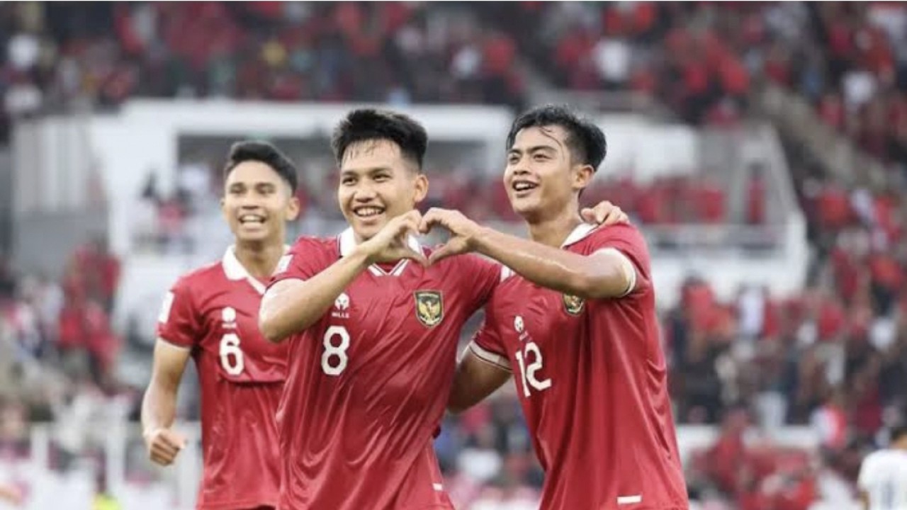 Selebrasi pemain Timnas Indonesia di Piala Asia U-23