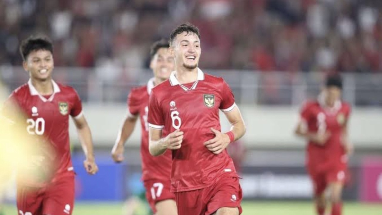 Selebrasi skuad Timnas Indonesia