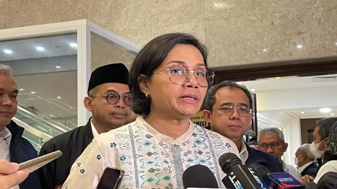 Sri Mulyani memberikan keterangan pers/ist
