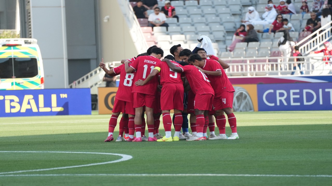 Timnas Indonesia U-23 akan berhadapan dengan Yordania pada laga terakhir grup A Piala Asia U-23, Minggu (21/4/2024). (dok PSSI)