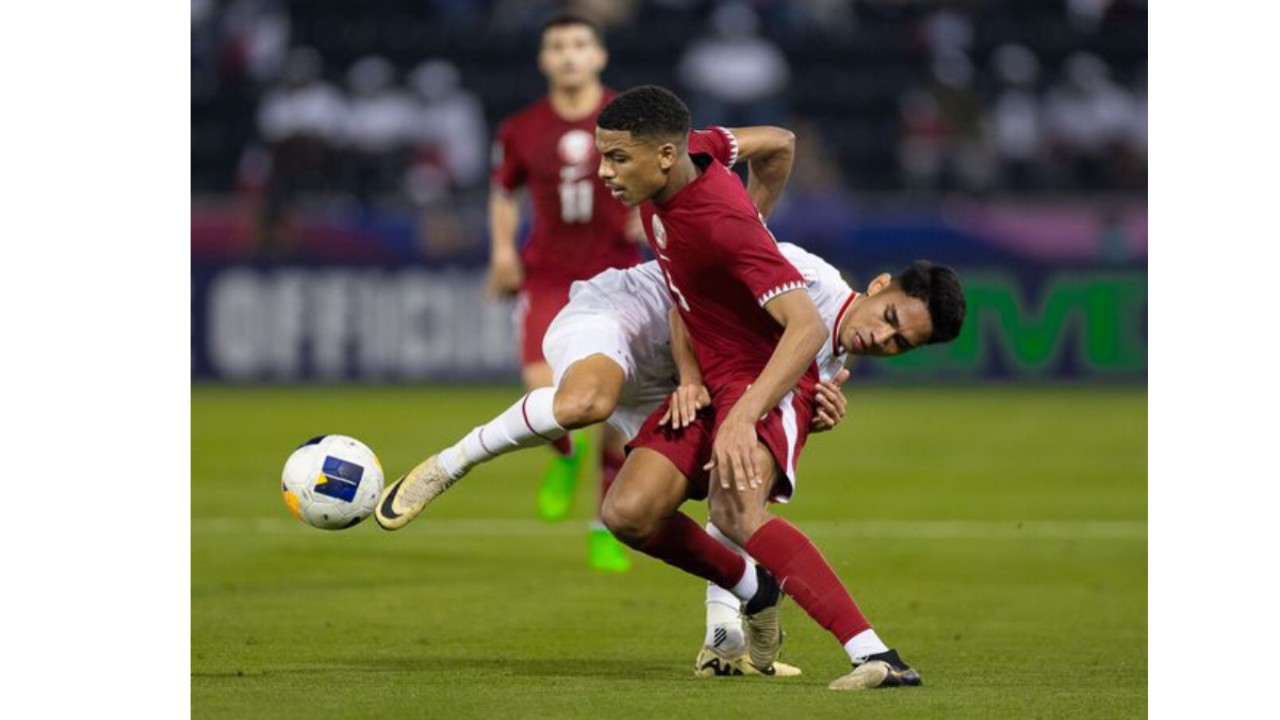 Timnas Indonesia U-23 vs Timnas Qatar U-23  di Piala Asia U-23 2024 - tangkapan layar AFC