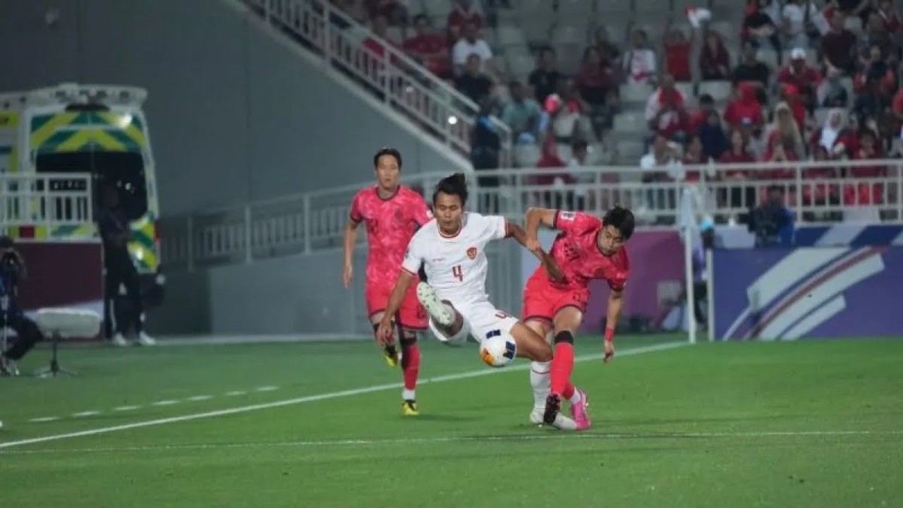 Timnas Indonesia U-23 vs Korea Selatan. (Antara)