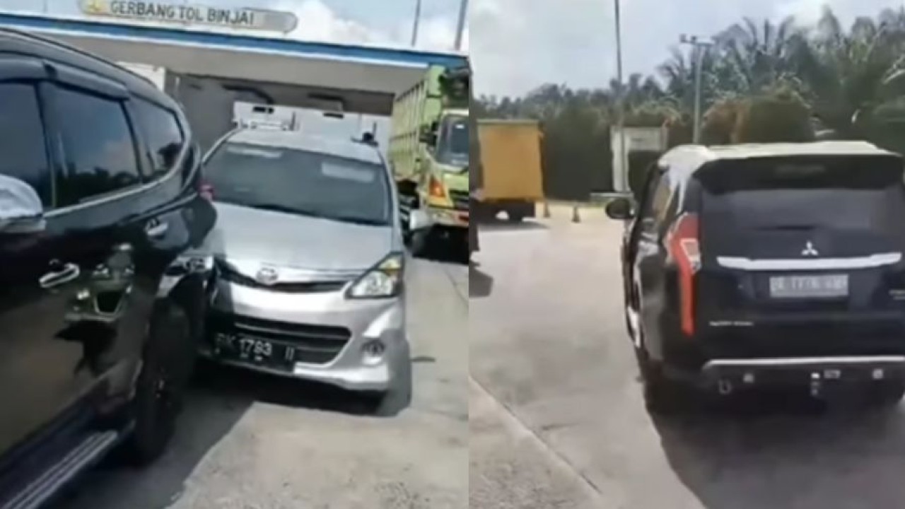 Viral Oknum Polisi Diduga Tabrak Mobil (Instagram)