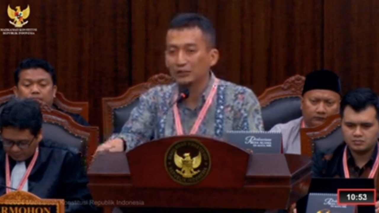 Saksi dari KPU, Yudistira Dwi Wardhana Asnar. (YouTube)
