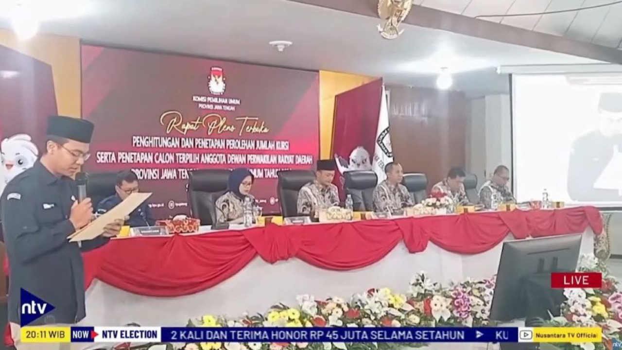 KPU Jateng menetapkan 120 caleg terpilih DPRD Jateng periode 2024-2029.